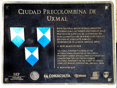 Uxmal World Heritage markers